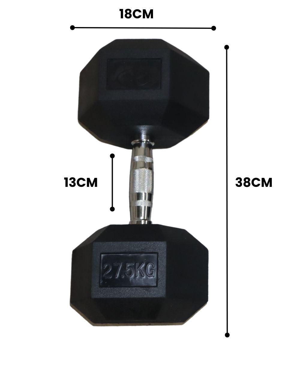 Set de peso fijo 27.5 kg 2 piezas 4