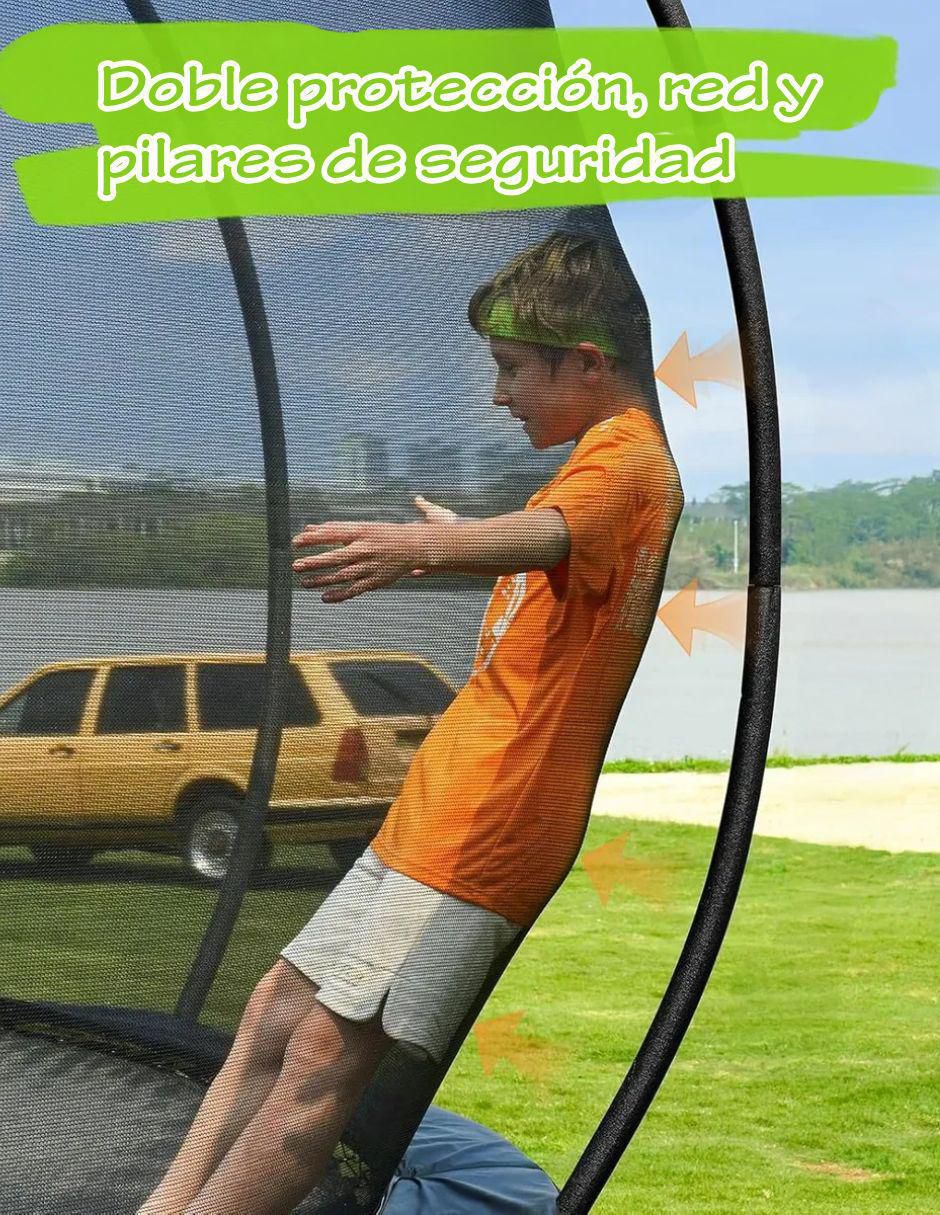 Trampolín Postes curvos 12ft