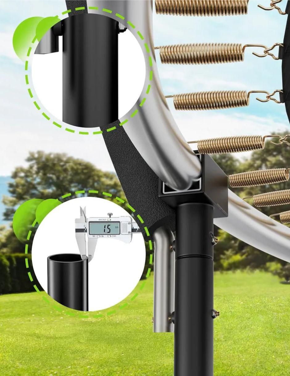 Trampolín Postes curvos 12ft 6