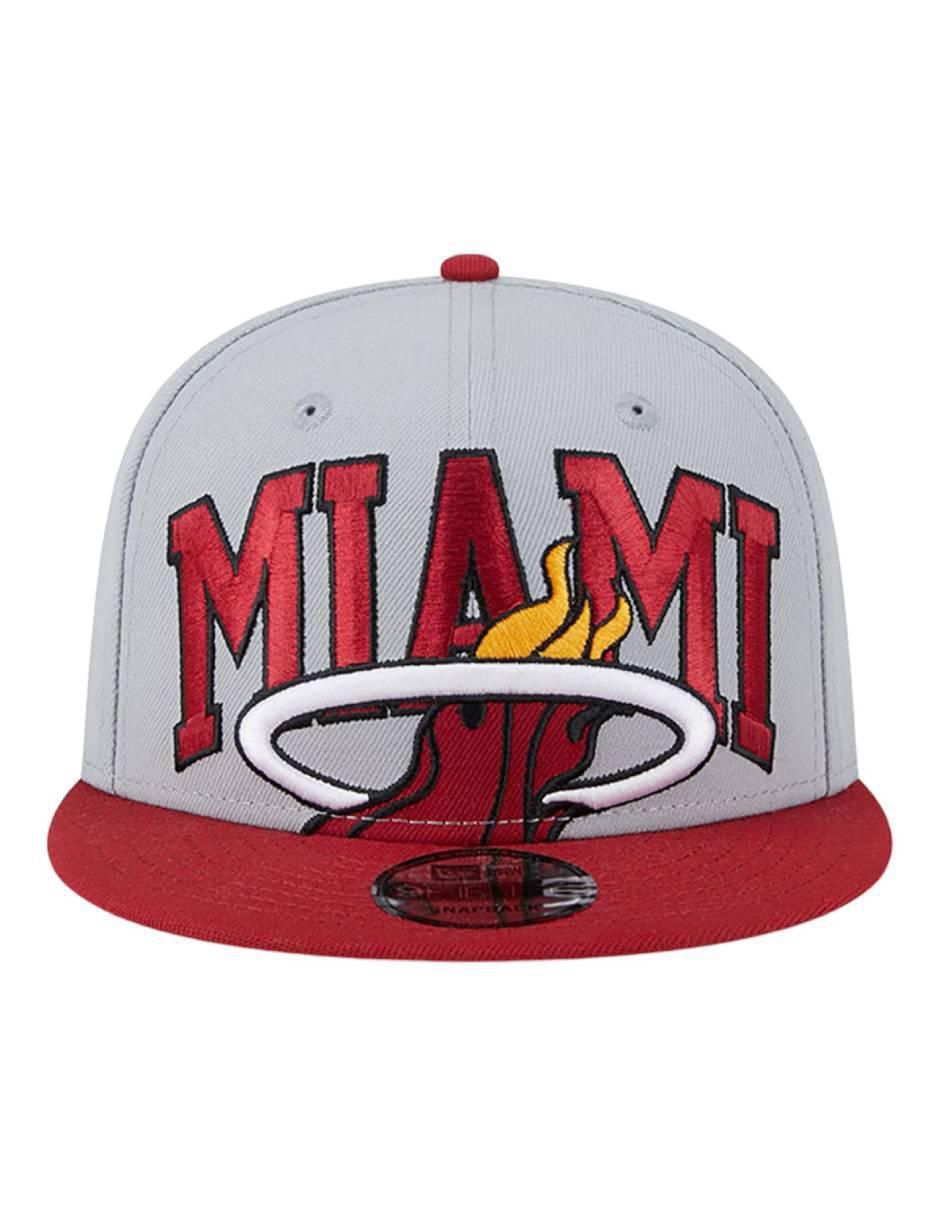 Gorra con visera plana broche béisbol New Era Miami Heats para