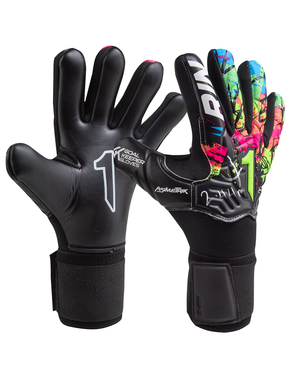 GUANTES DE PORTERO RINA, 9 AÑOS, NEGRO