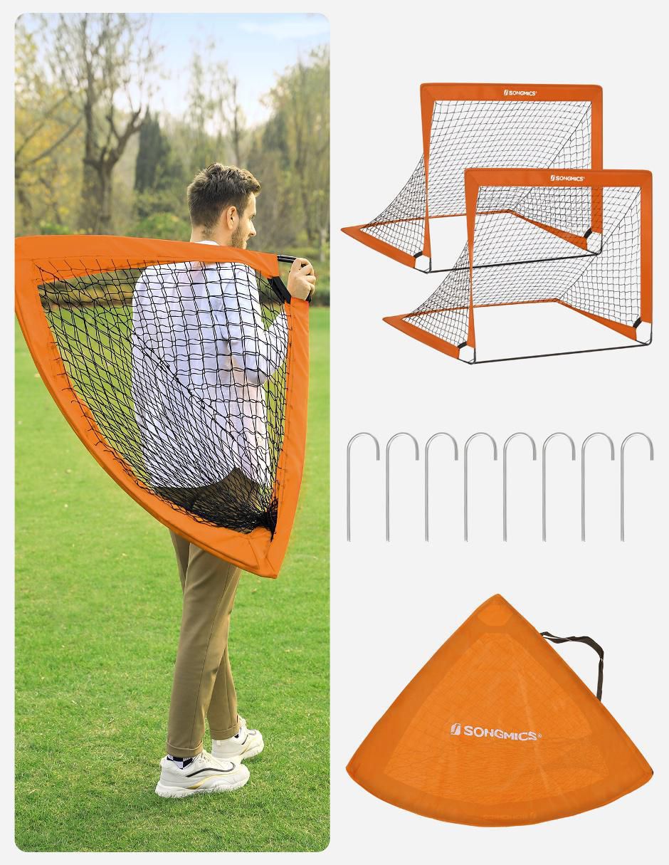 Portería para fútbol con red infantil 3