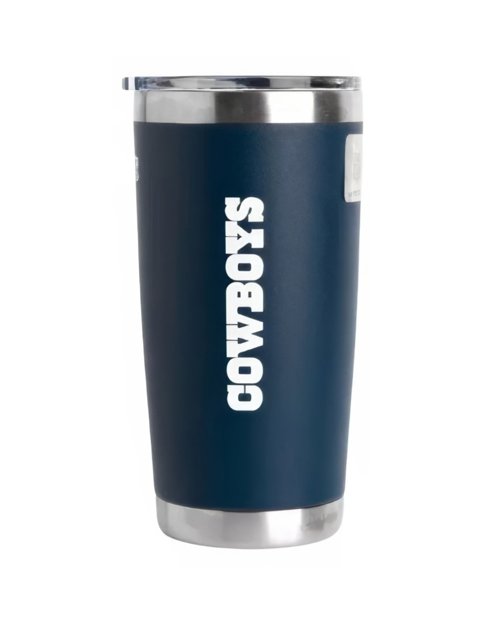 Termo de acero inoxidable Cowboys NFL con tapa a presión 600 ml 2