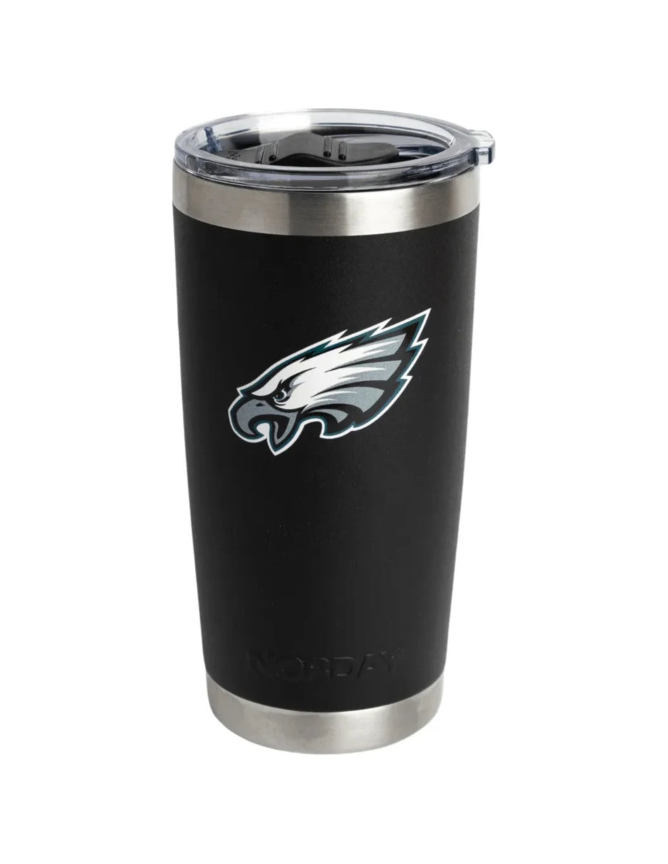 Termo de acero inoxidable Eagles NFL con tapa a presión 600 ml 4