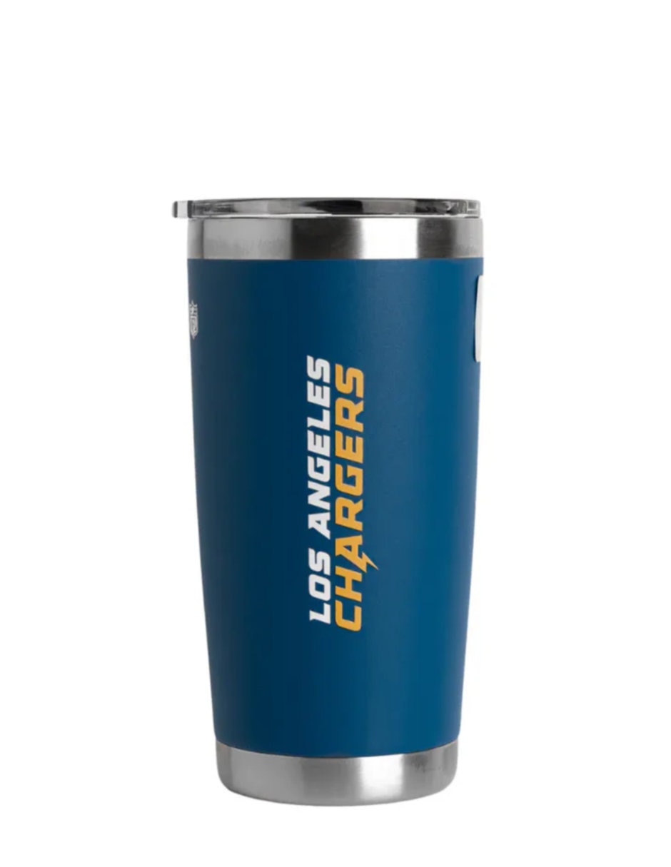 Termo de acero inoxidable Chargers NFL con tapa a presión 600 ml 2