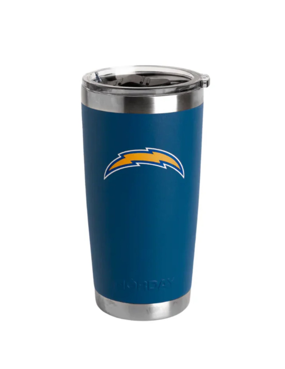 Termo de acero inoxidable Chargers NFL con tapa a presión 600 ml 4
