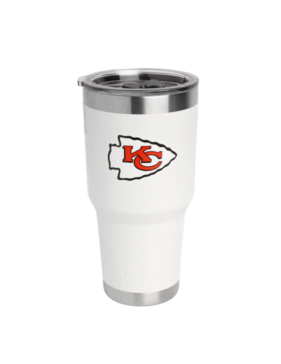 Termo de acero inoxidable Chiefs NFL con tapa a presión 887 ml 4