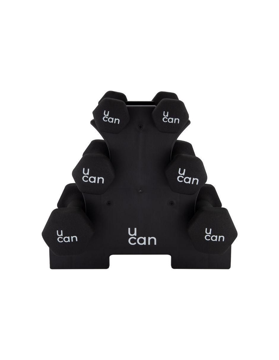 Set mancuernas de peso fijo 10 kg 6 piezas