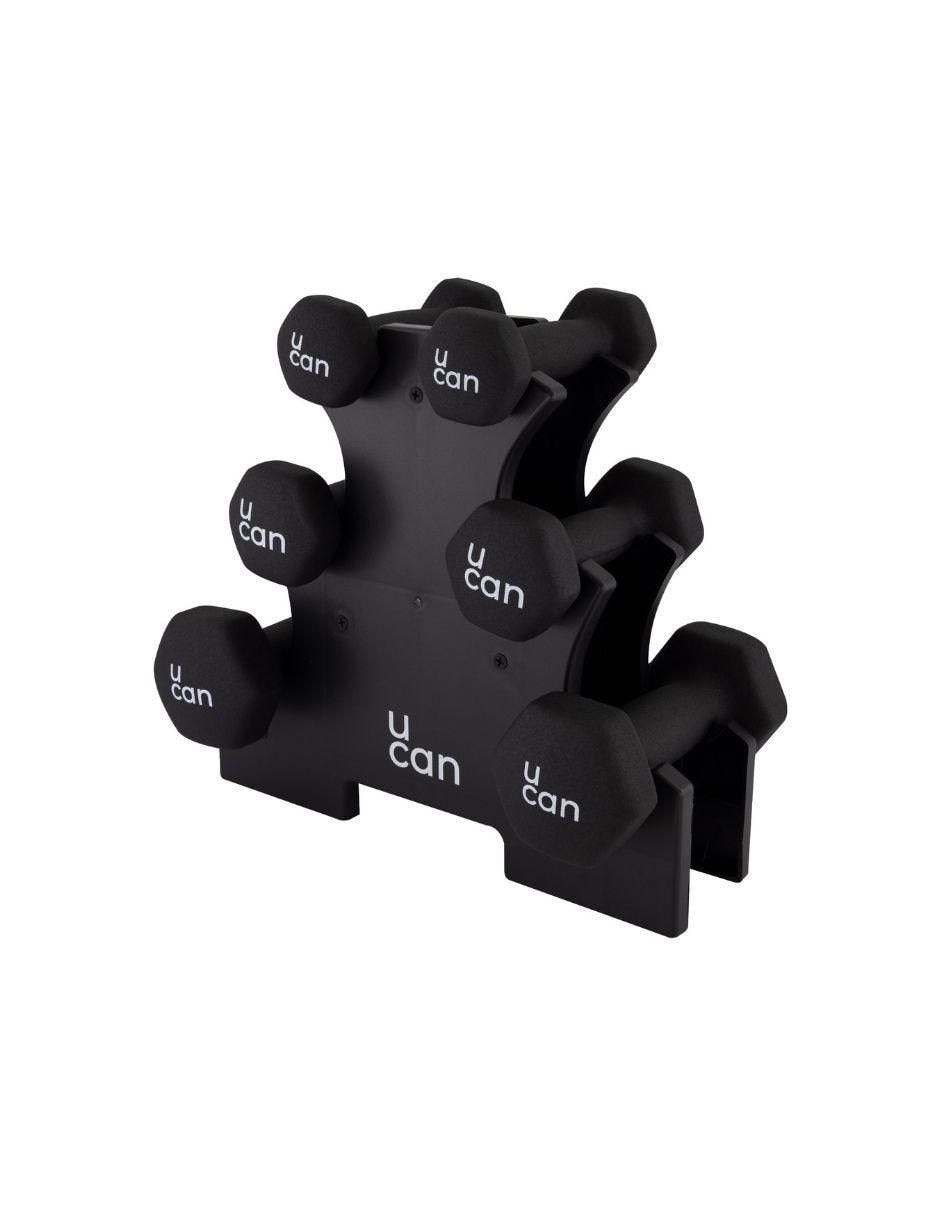 Set mancuernas de peso fijo 10 kg 6 piezas 2