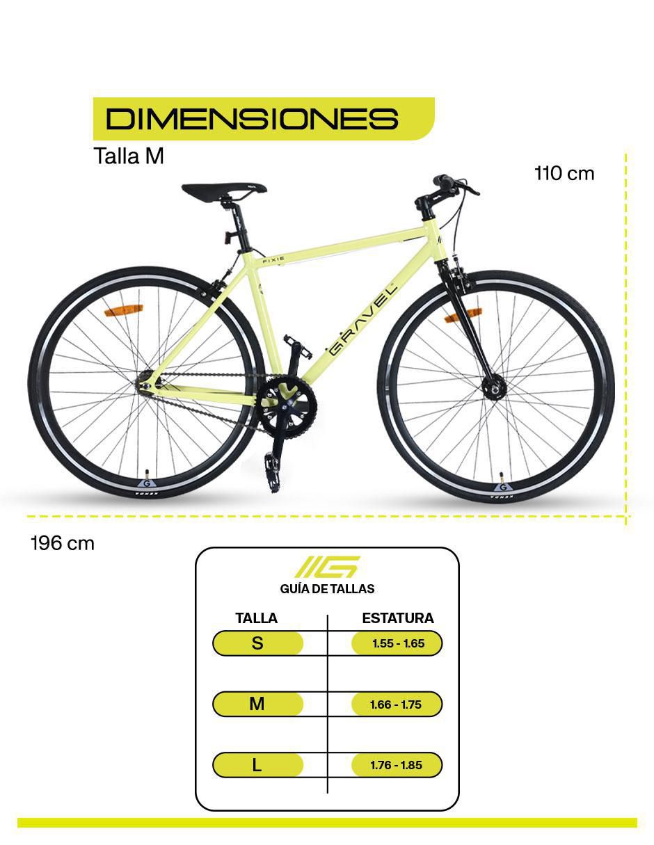 Bicicleta de ruta gravel "rodada" 700 fixie 51¨ "para" unisex