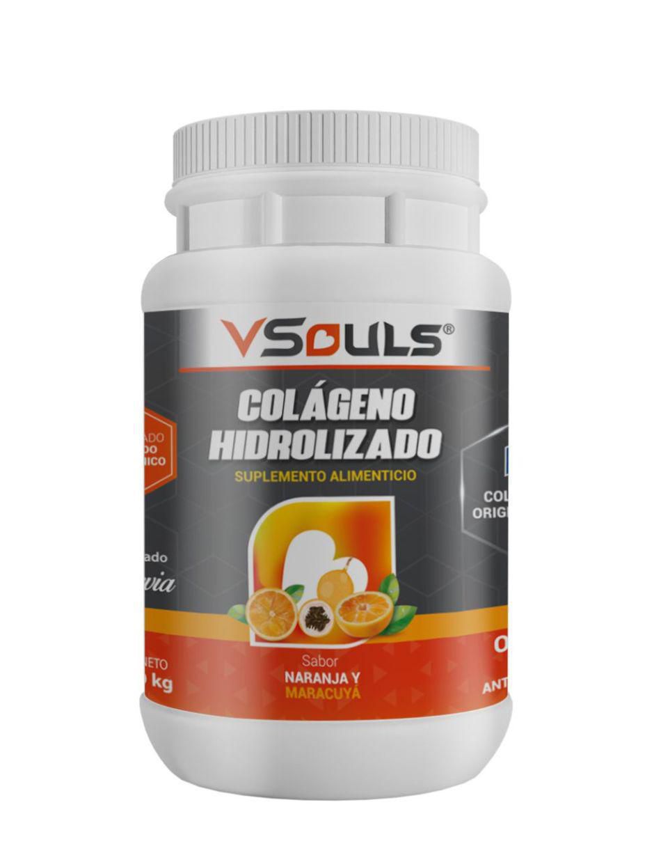 2 Botes Colágeno Hidrolizado Naranja Y Blueberry Vsouls sabor original 3