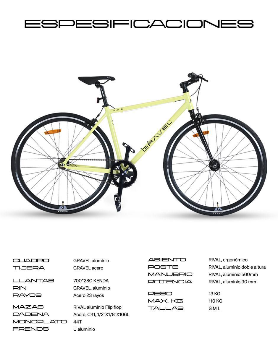 Bicicleta de ruta gravel "rodada" 700 fixie 54¨ "para" unisex