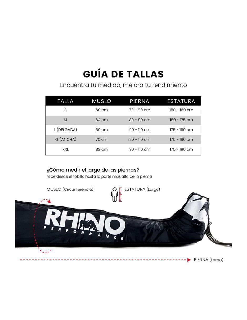Equipo compresión para piernas Rhino performance pro 3 - kit botas y brazos de presoterapia 9