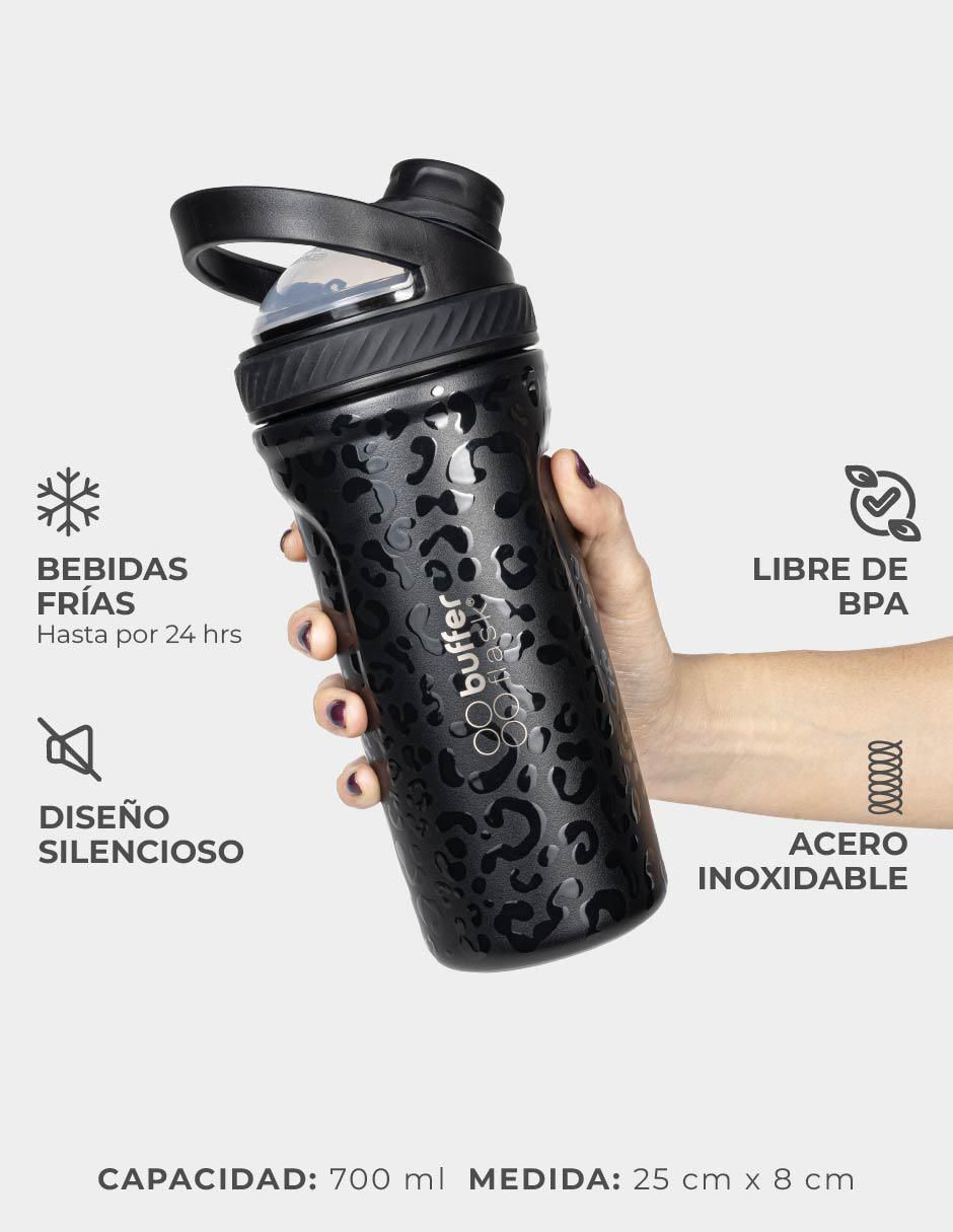 Vaso shaker buffer "de" acero inoxidable no aplica "con tapa" rosca 700 ml