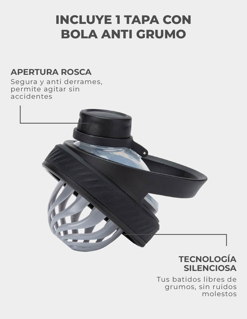 Vaso shaker buffer "de" acero inoxidable no aplica "con tapa" rosca 700 ml