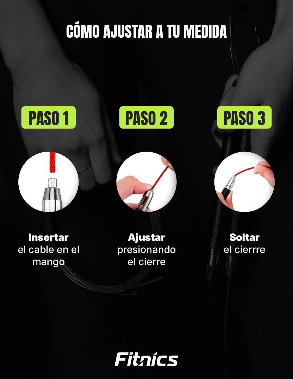Cuerda para saltar Fast wire adulto 8