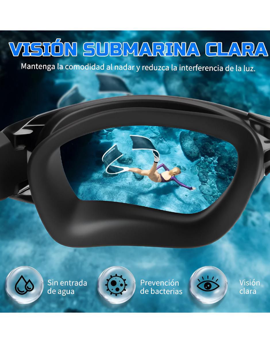 Goggles transparentes para natación unisex 3