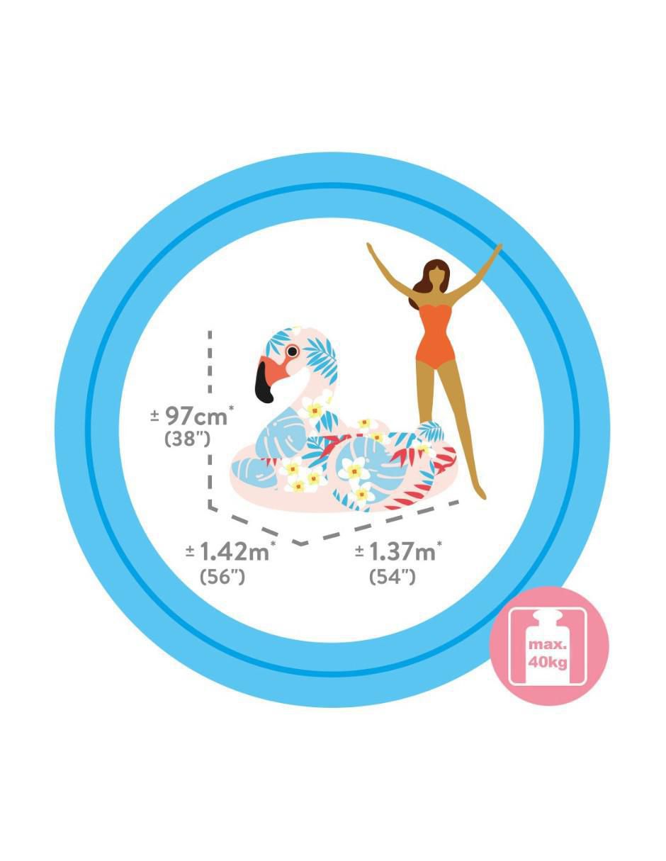 Inflable acuático "forma" "de" flamenco 5