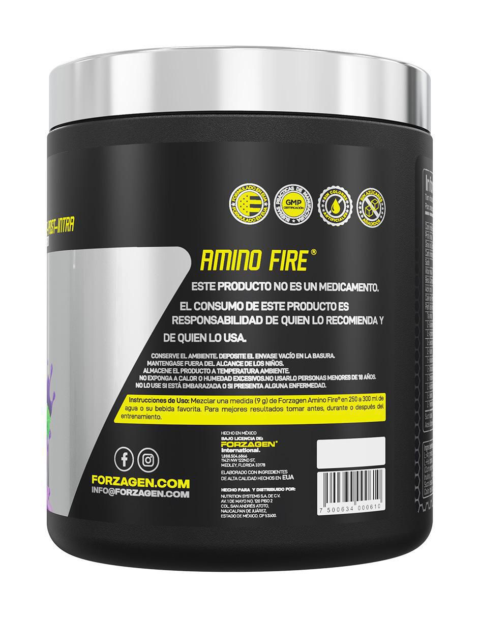 Aminoácidos Amino Fire Forzagen sabor uva de 360 g 3