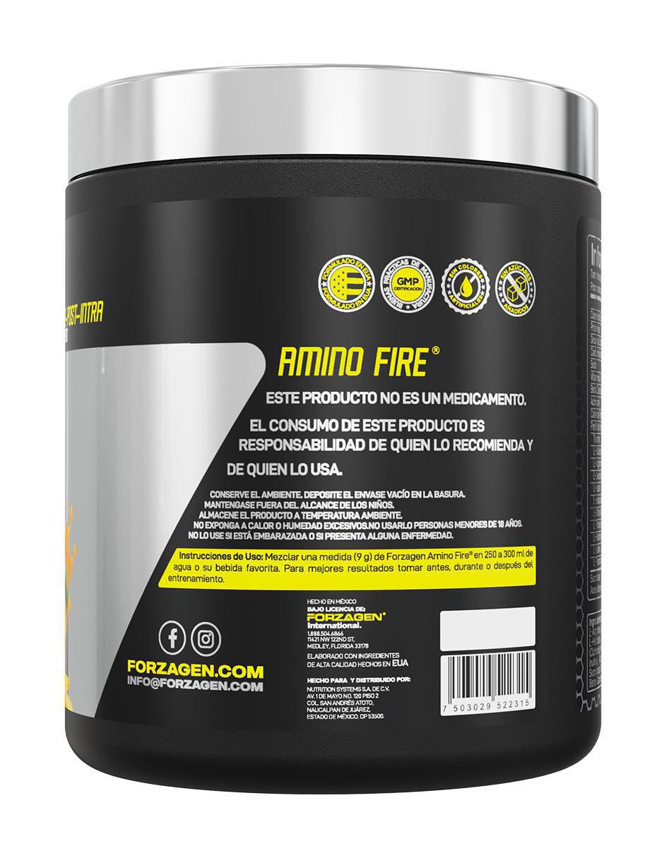 Aminoácidos Amino Fire Forzagen sabor durazno de 360 g 4