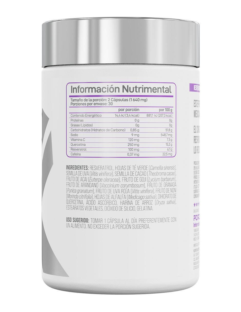 Resveratrol + Polyphenols Forzagen de 60 cápsulas 3