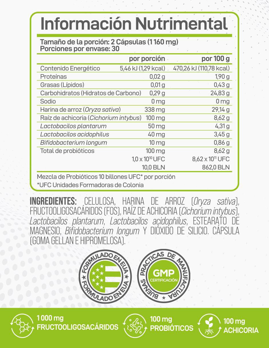 Pre-Probióticos Forzagen de 60 cápsulas 2