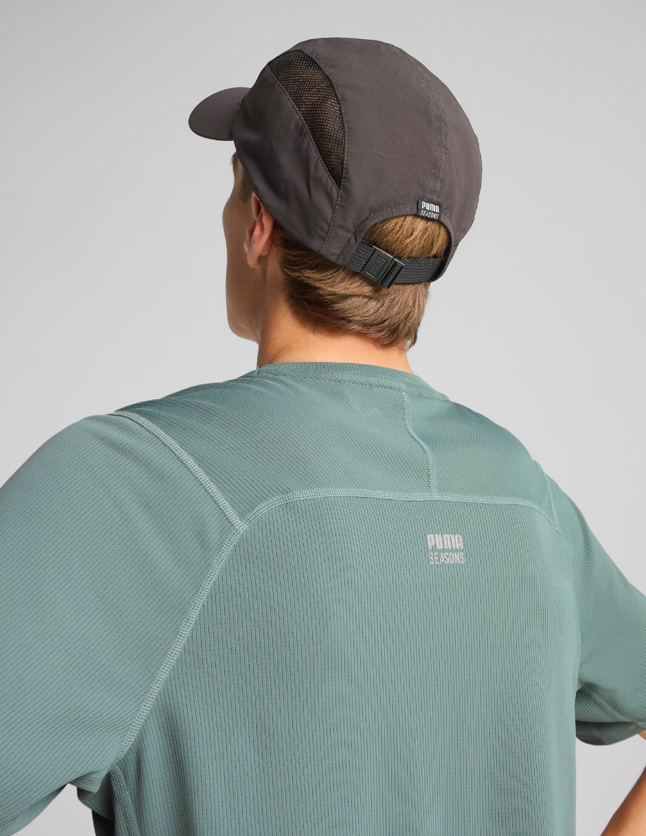 Gorra visera curva velcro para entrenamiento Seasons running 5 panel cap unisex 4