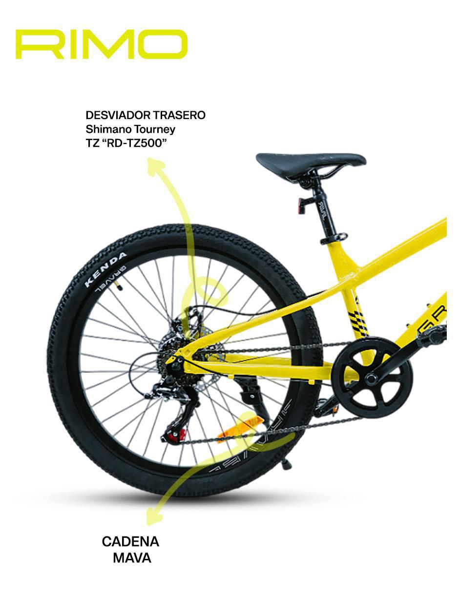 Bicicleta de montaña gravel "rodada" 24 rimo 24¨ "para" unisex