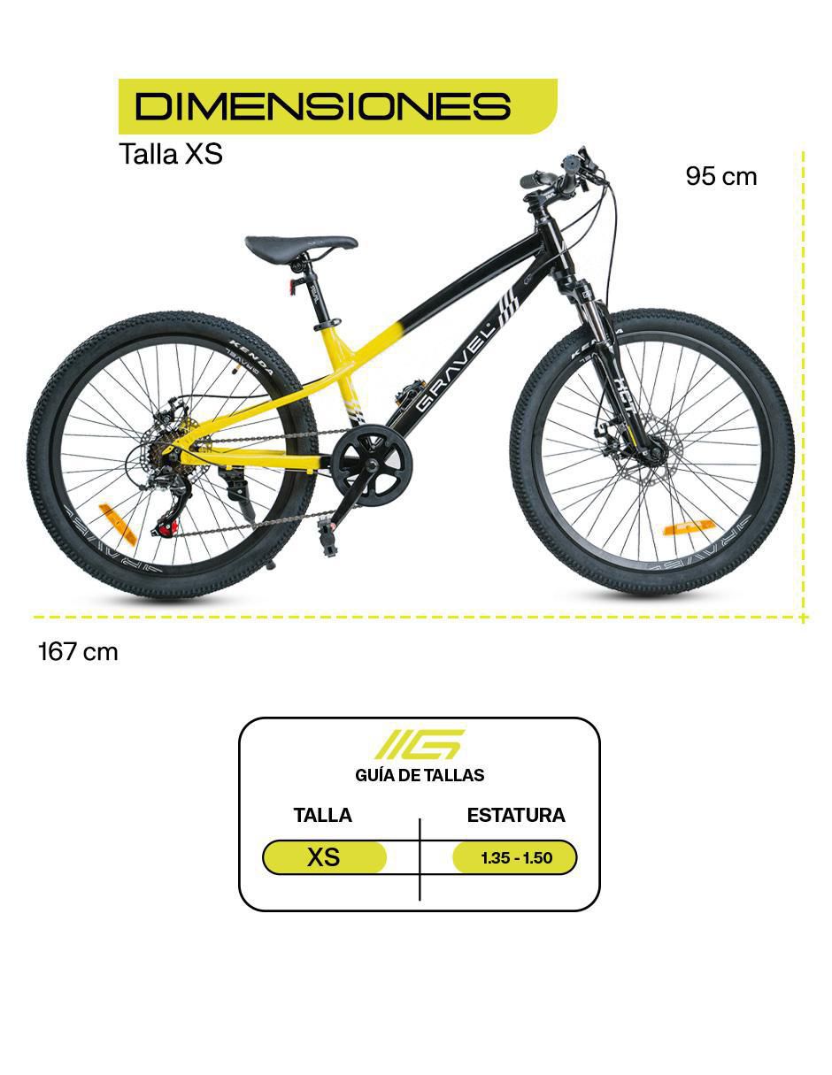 Bicicleta de montaña gravel "rodada" 24 rimo 2.0 24¨ "para" unisex