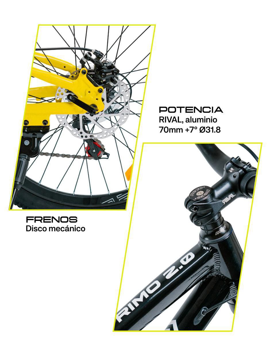 Bicicleta de montaña gravel "rodada" 24 rimo 2.0 24¨ "para" unisex