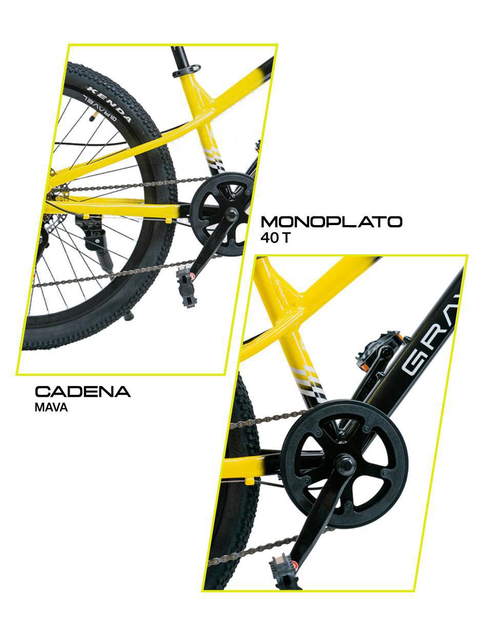 Bicicleta de montaña gravel "rodada" 24 rimo 2.0 24¨ "para" unisex