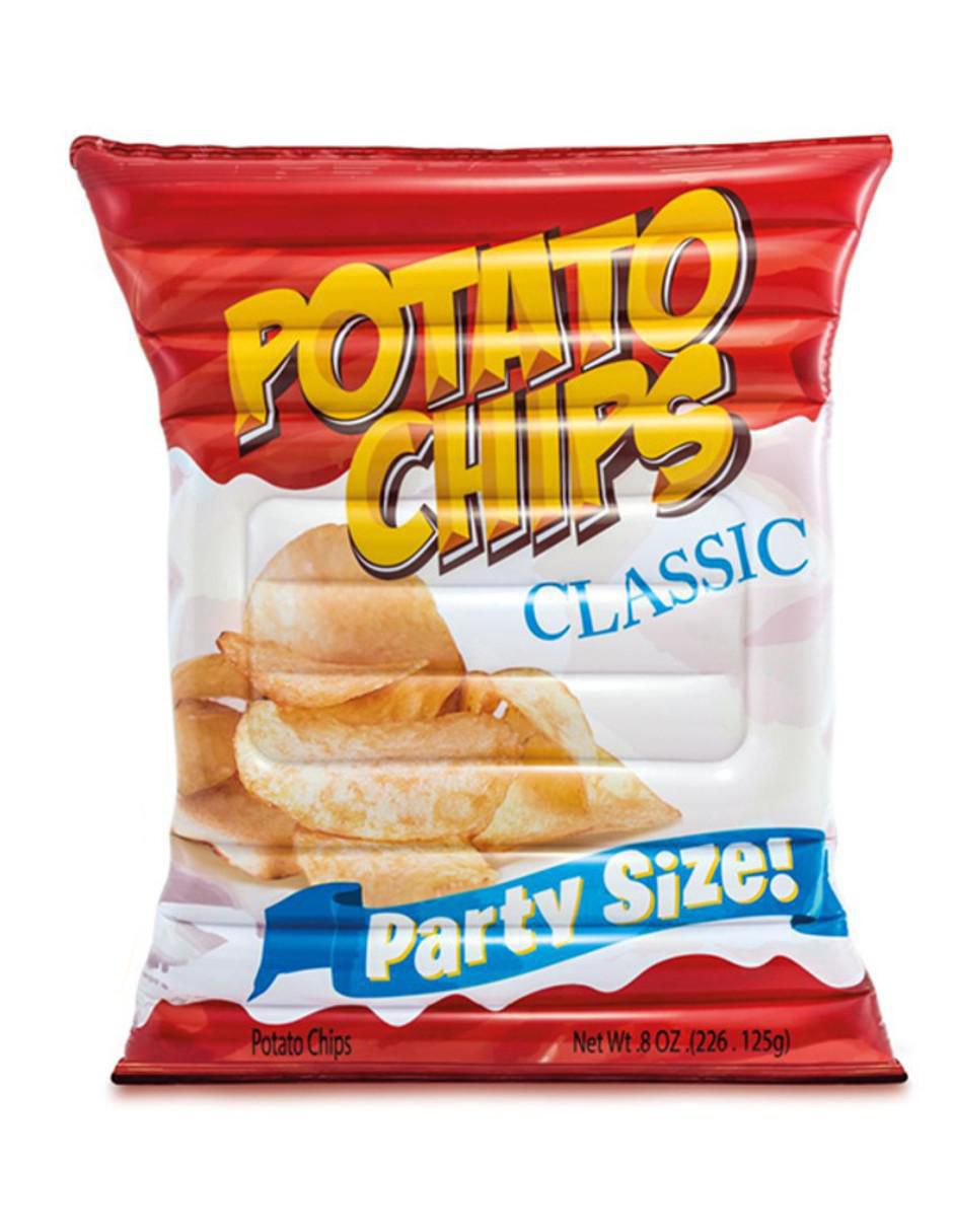 Inflable acuático forma de bolsa de papas Inflable acuático forma de bolsa de papas