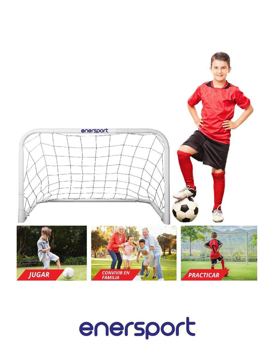 Portería para fútbol con red infantil 3