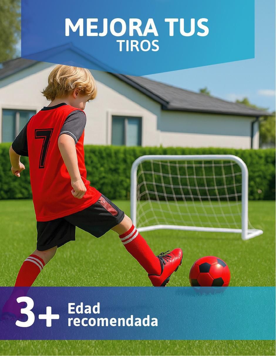 Portería para fútbol con red infantil 4