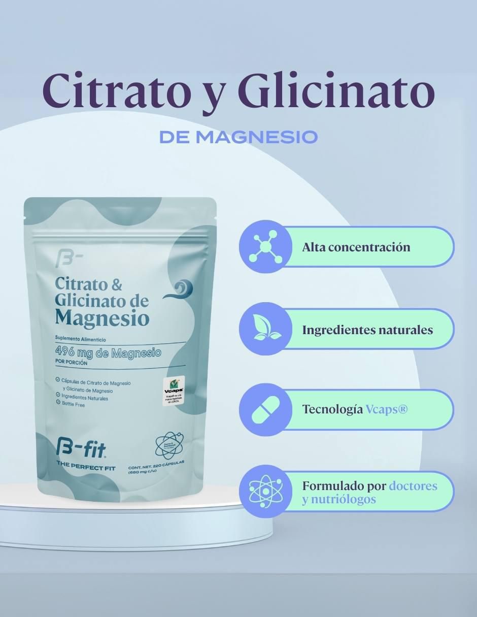 Citrato y glicinato de magnesio 220 capsulas 3