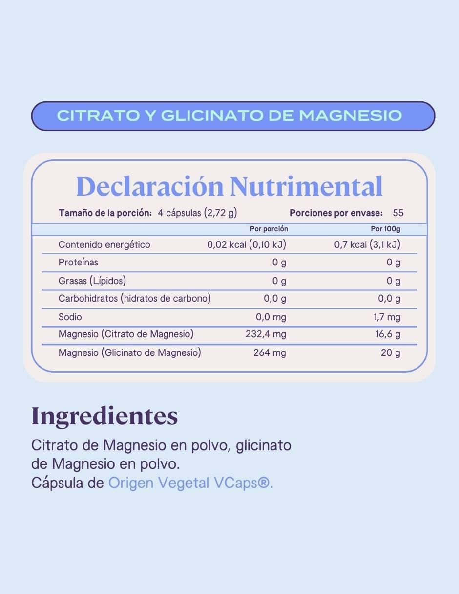 Citrato y glicinato de magnesio 220 capsulas 6