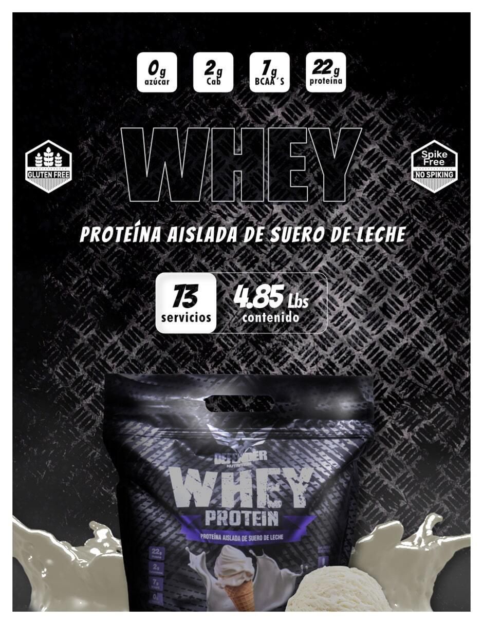Costal proteína whey defender aislada suplemento con proteína sabor vainilla de  2.2 kg 2