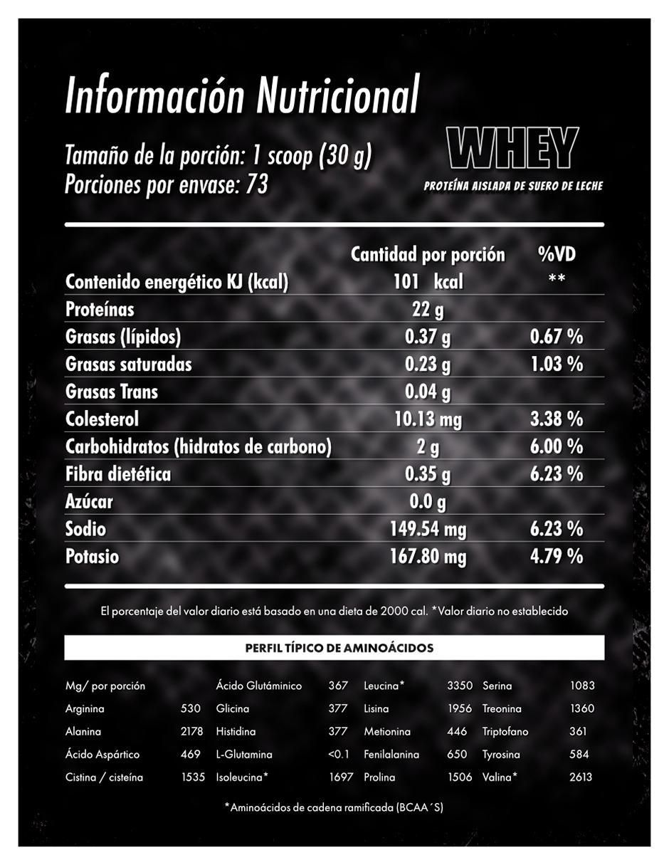 Costal proteína whey defender aislada suplemento con proteína sabor vainilla de  2.2 kg 5