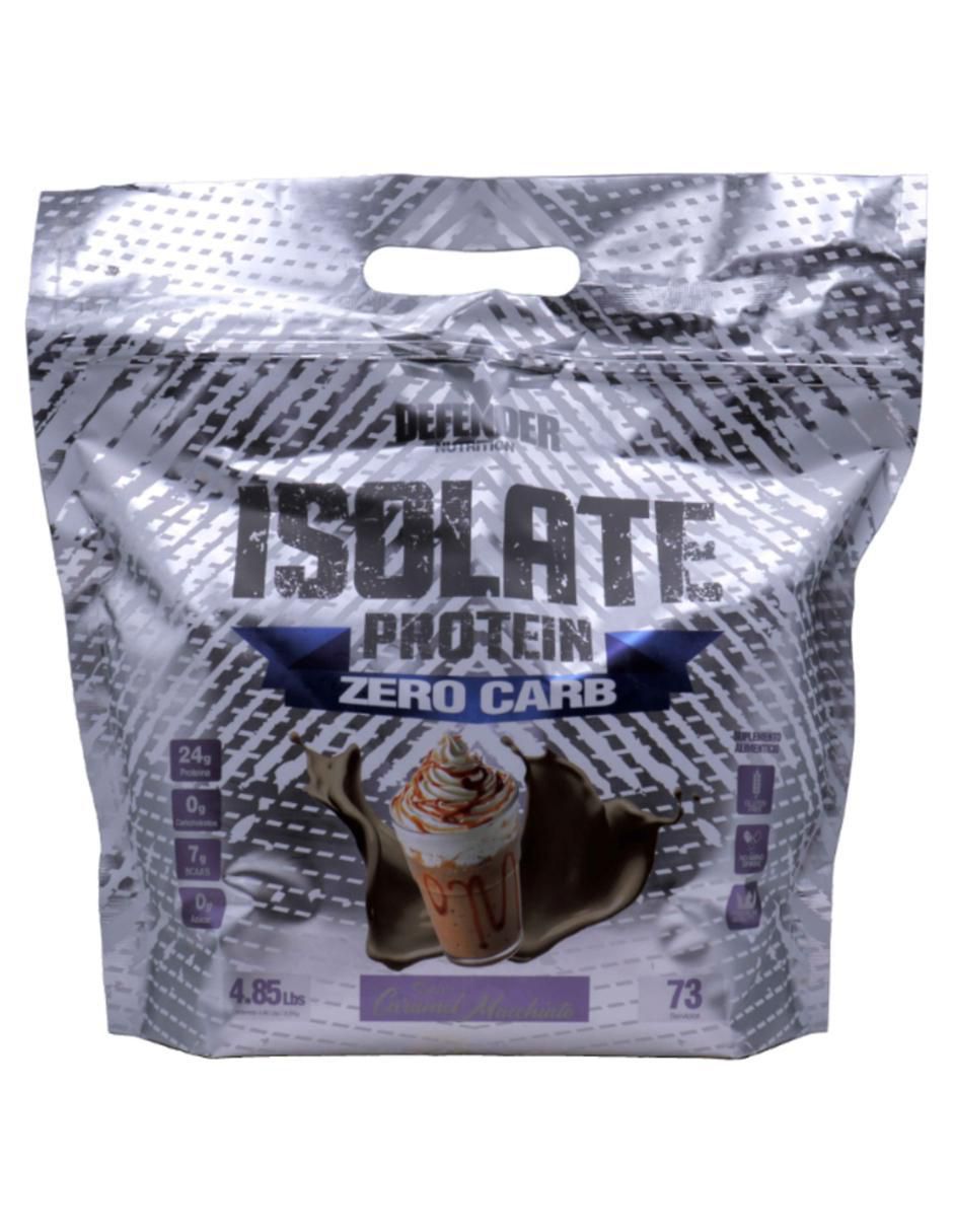 Proteína isolate defender suplemento levanta músculo caramel machiato con proteína sabor caramelo de 2.2 kg