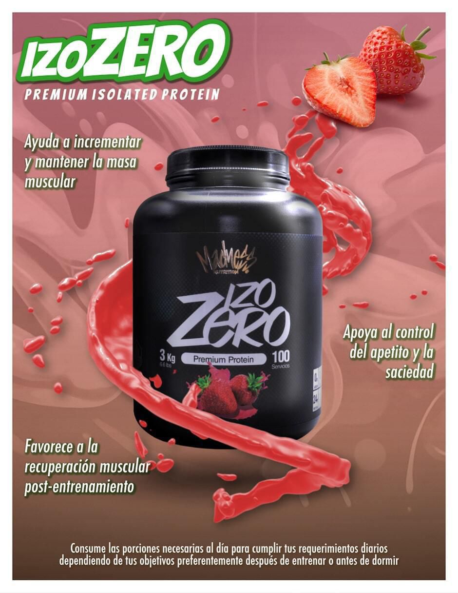 Proteína isolate madness suero de leche suplemento  con proteína sabor fresa de 3 kg 4
