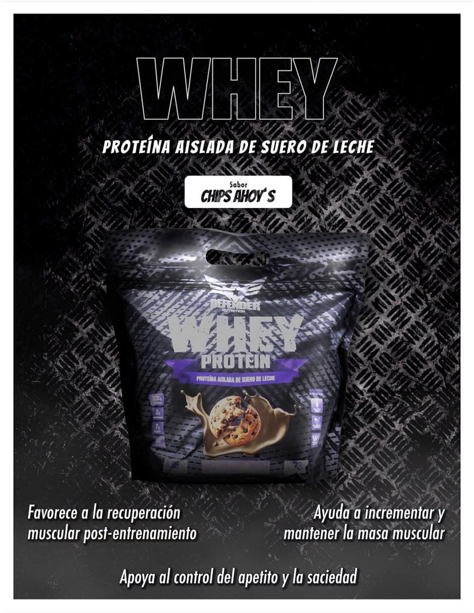 Costal proteína whey defender aislada suplemento  con proteína sabor galleta de 2.2 kg 4