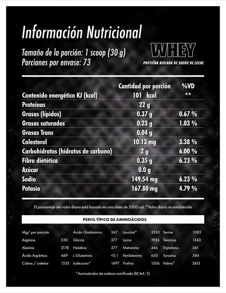 Costal proteína whey defender aislada suplemento  con proteína sabor galleta de 2.2 kg 5