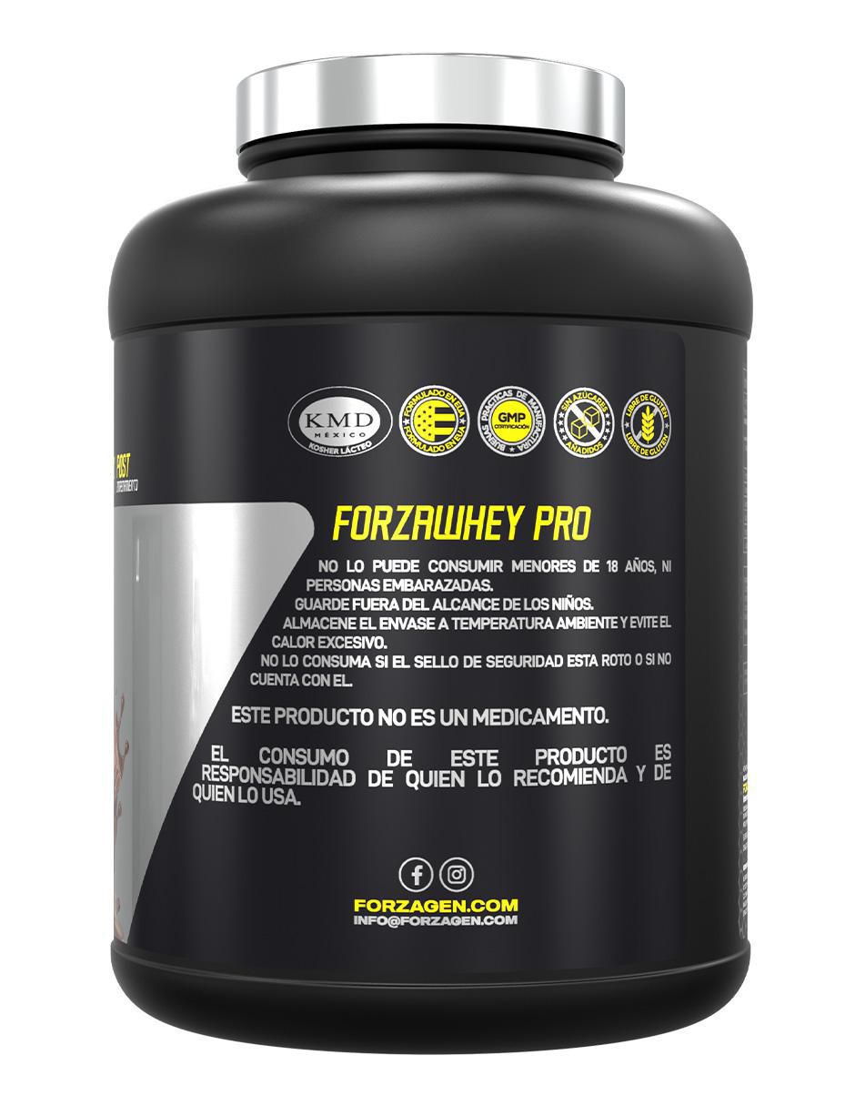 Proteína Forzawhey 69 Serv Chocolate con proteína de suero de leche aislado sabor chocolate de 2.27 kg 3