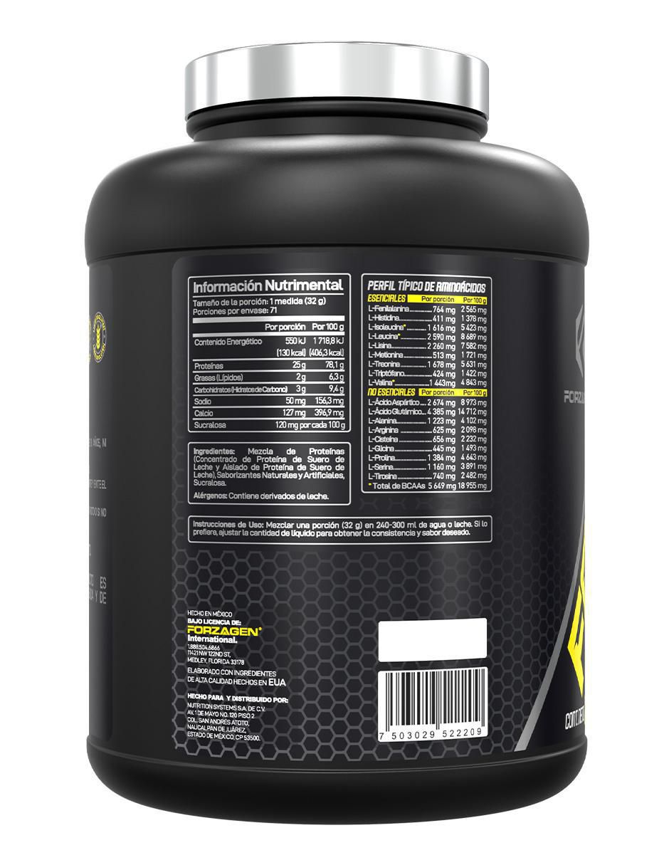 Proteína Forzawhey con proteína de suero de leche sabor vainilla de 2.2 kg 2
