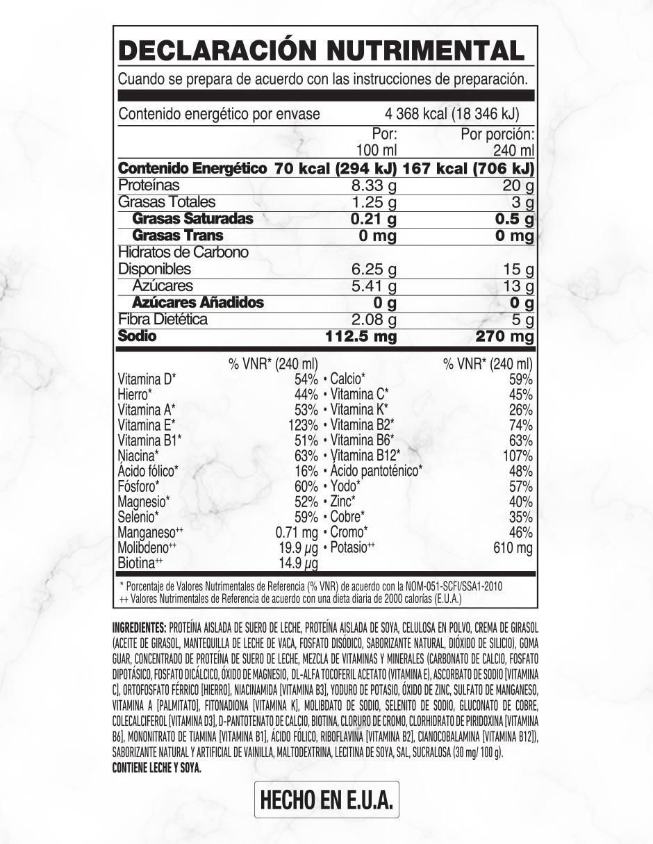Bebida en polvo Malteada de vainilla High Protein 676 g 4