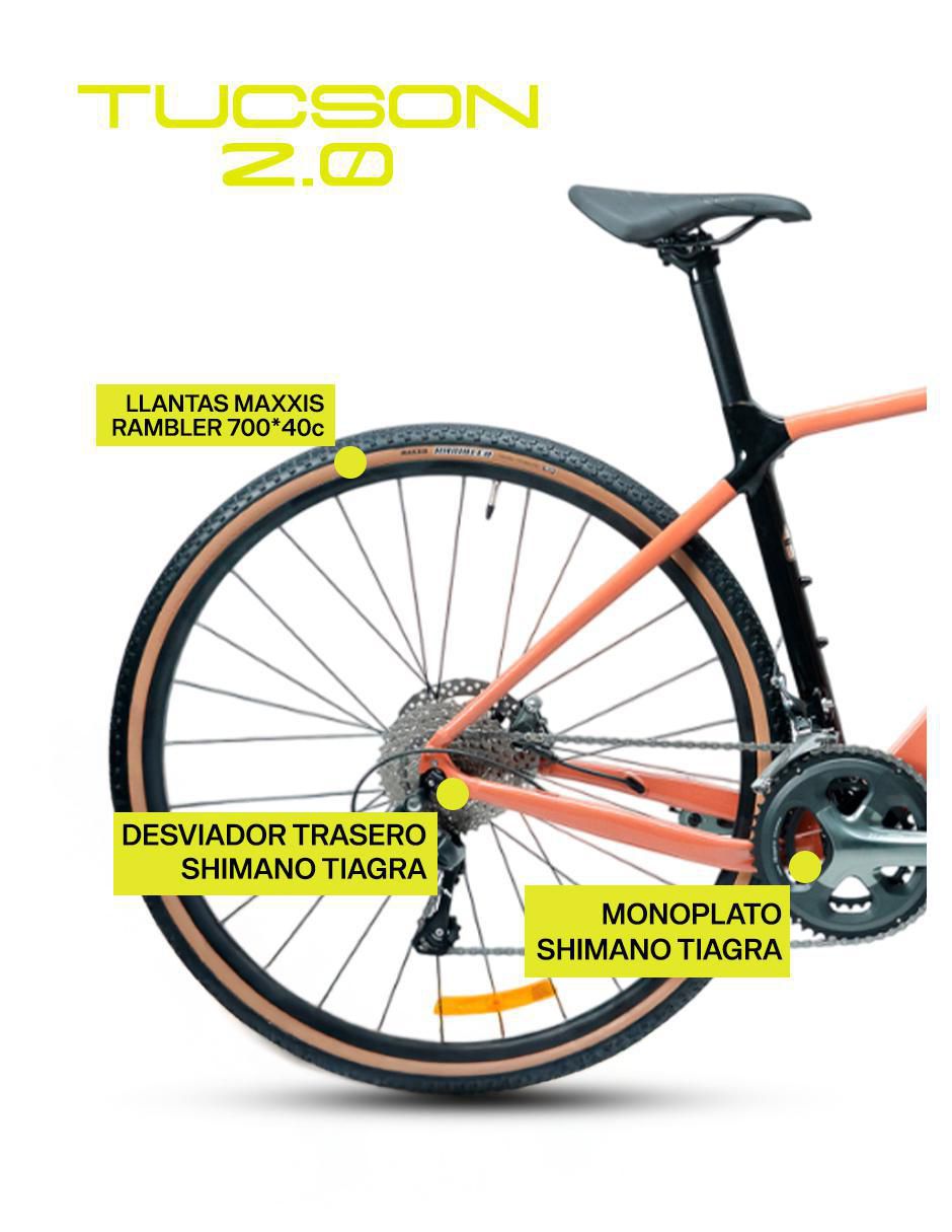 Bicicleta de montaña gravel "rodada" 700 tucson 2.0 52¨ "para" unisex