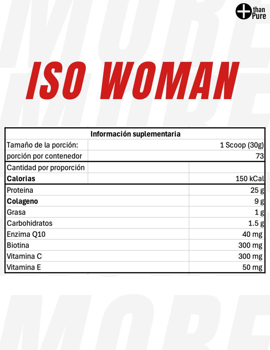 Iso woman con colageno sabor fresa de 1.8 kg 6