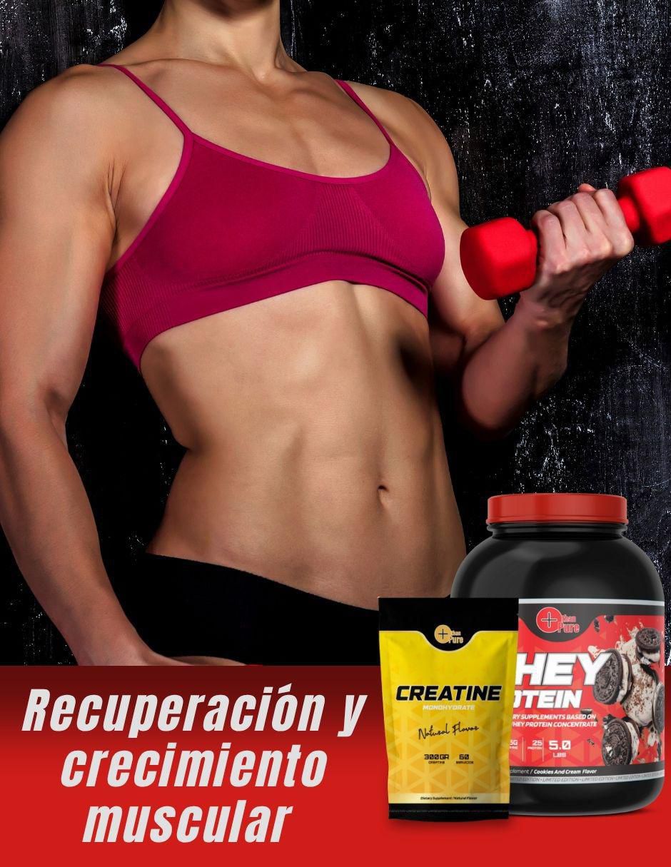 Kit de suplementos alimenticios Whey Protein + Creatina Monohidratada 3