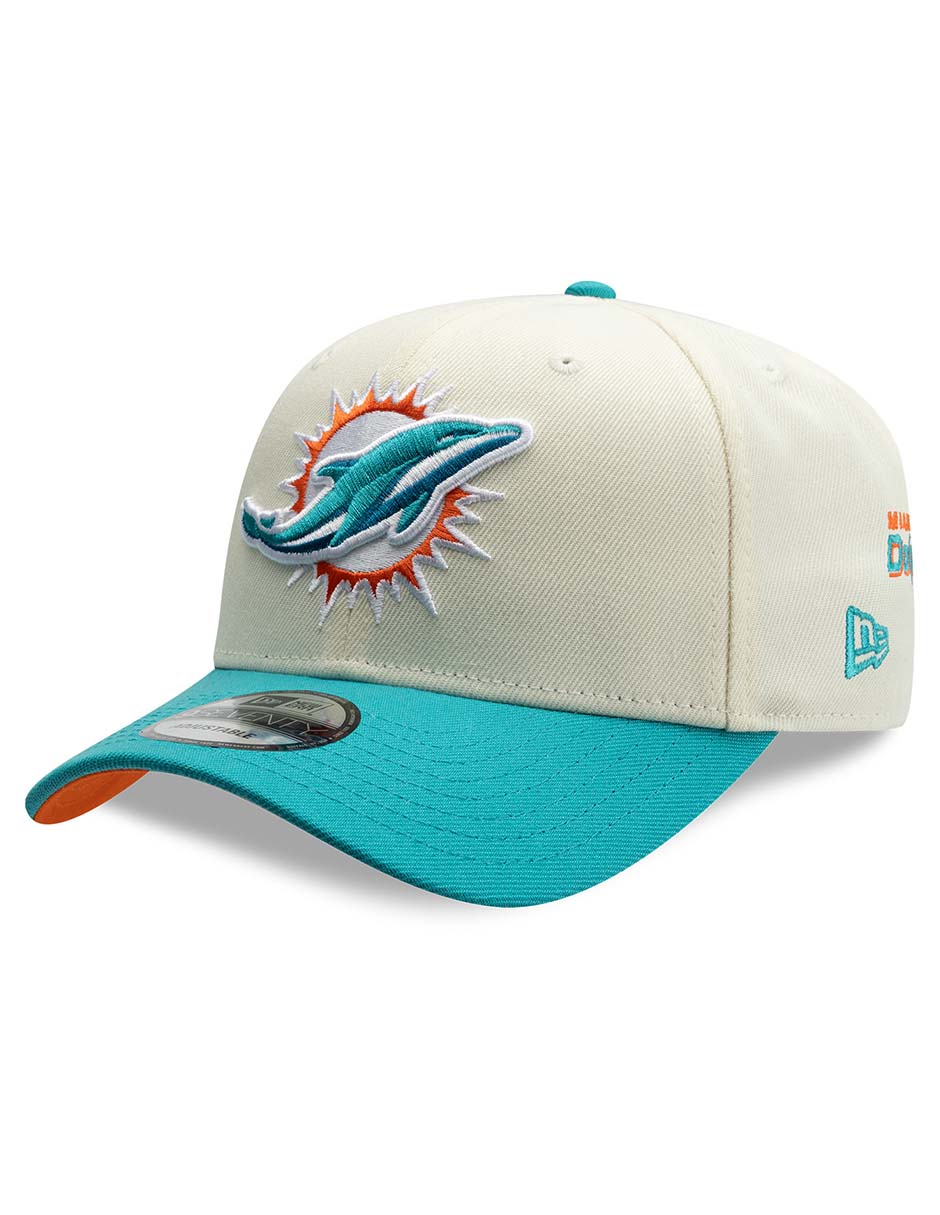 Gorra visera curva snapback para fútbol americano Sponge Bob NFL Miami Dolphins unisex 1