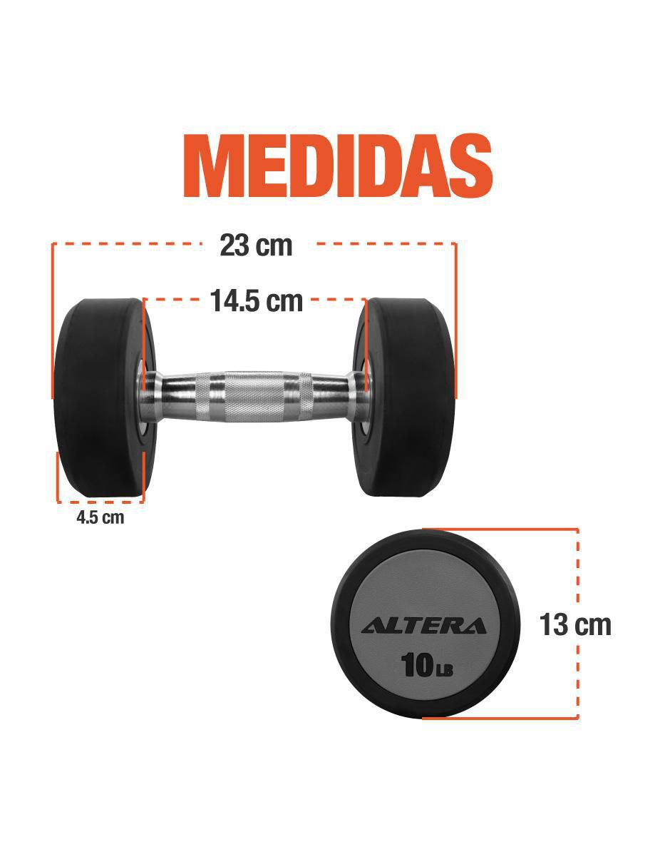 Mancuernas de peso fijo 4.5 kg  2 piezas 6